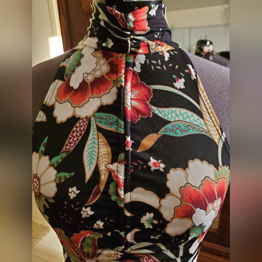 Unique Sexy Floral Stretch Knitejin Summer Top